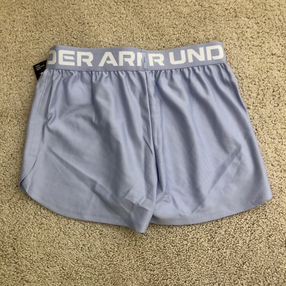 Under Armour Play Up Shorts Solid Purple HeatGear Loose New NWT Girls Medium - Picture 4 of 6